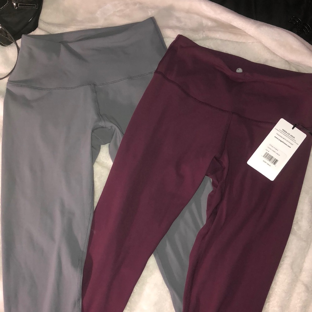 ❤️yogalicious workout pants in burgundy and grey❤️